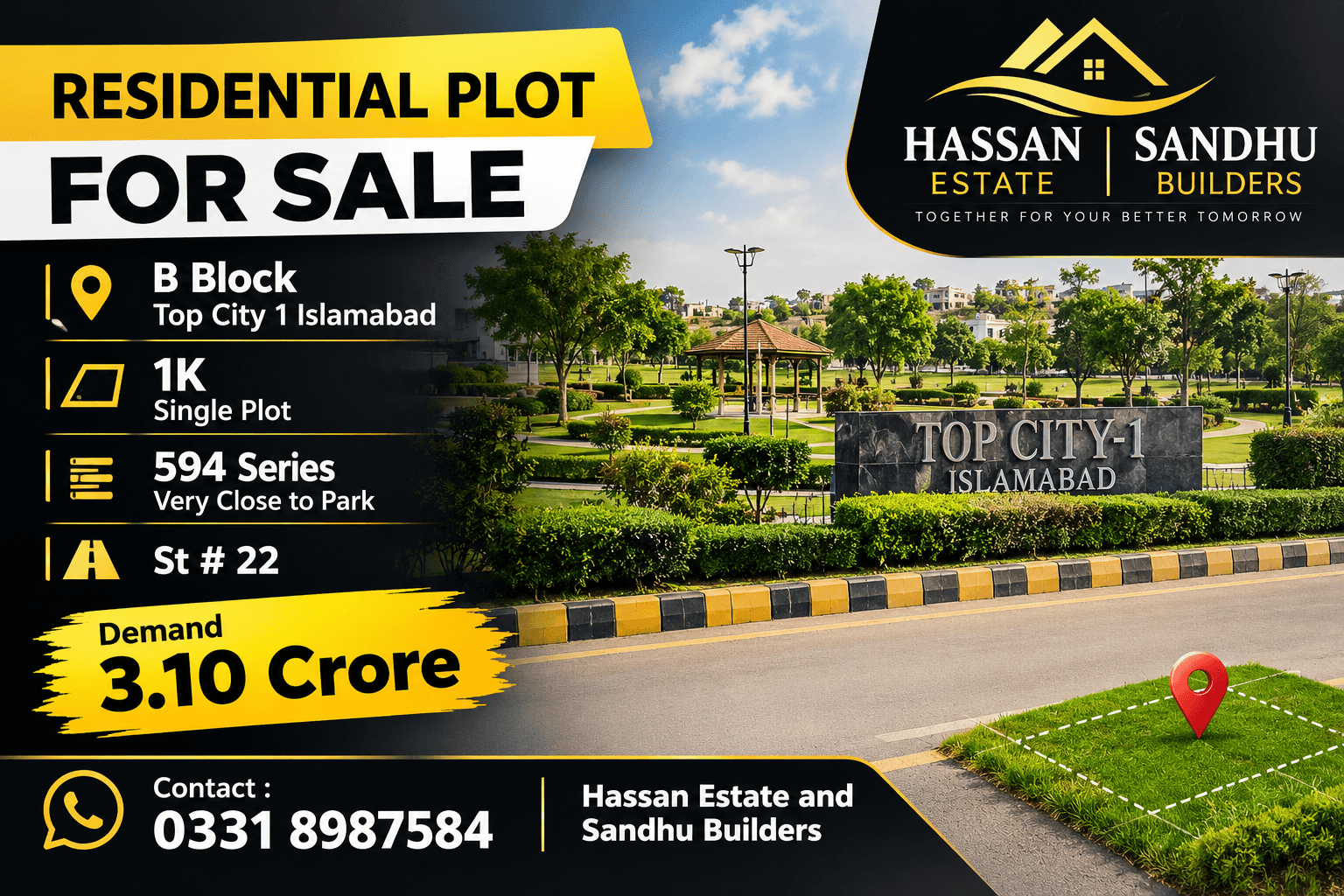 1k plot file top city 1  very near to park